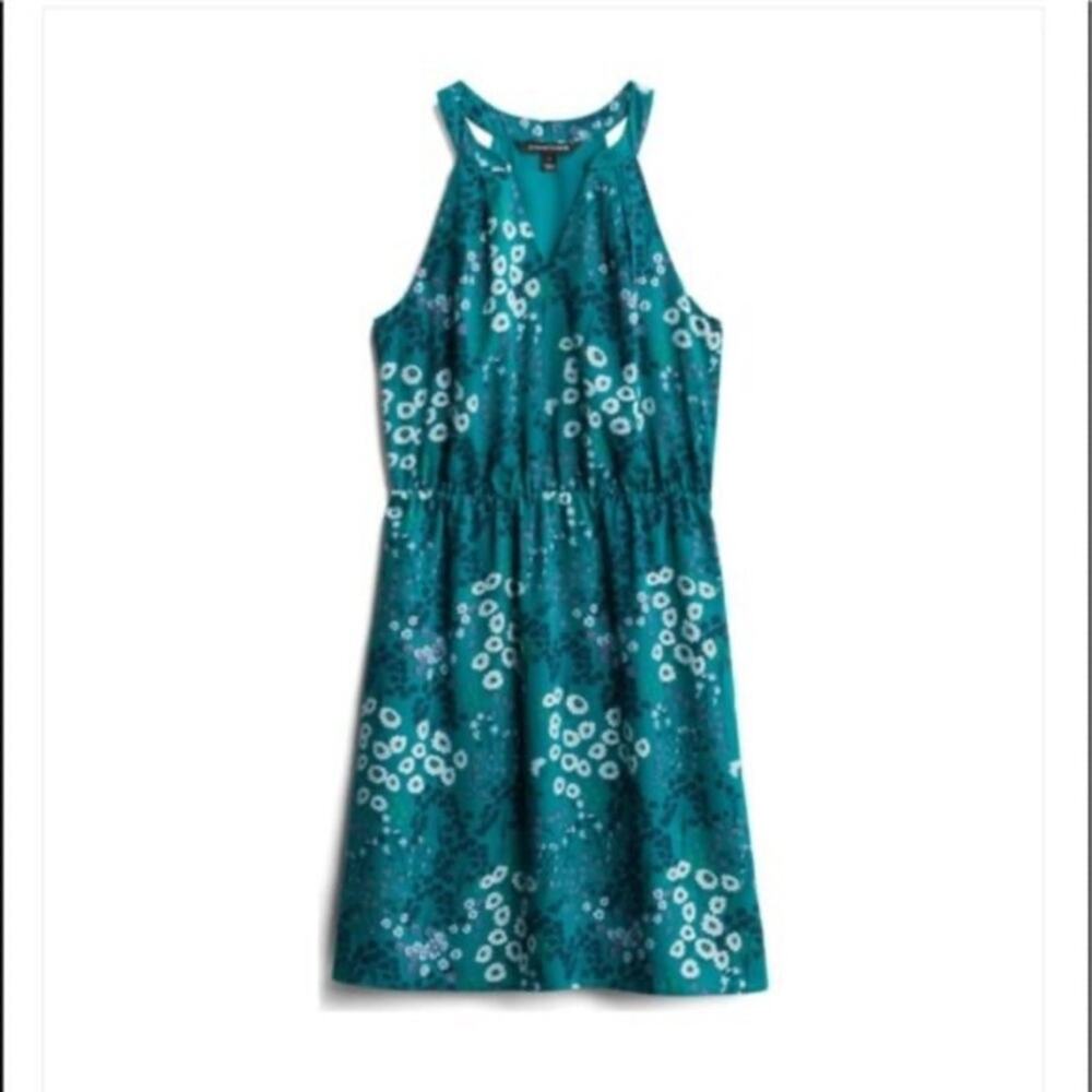 41 Hawthorn Teal Floral Halter Mini Dress